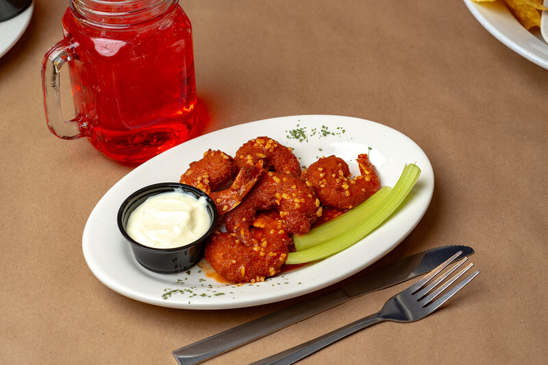 Buffalo shrimp appetizer