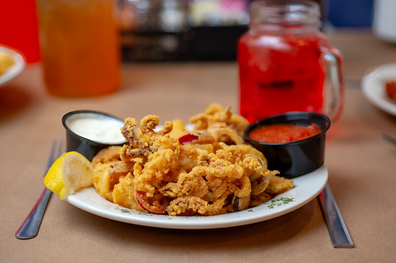 Fried calamari appetizer